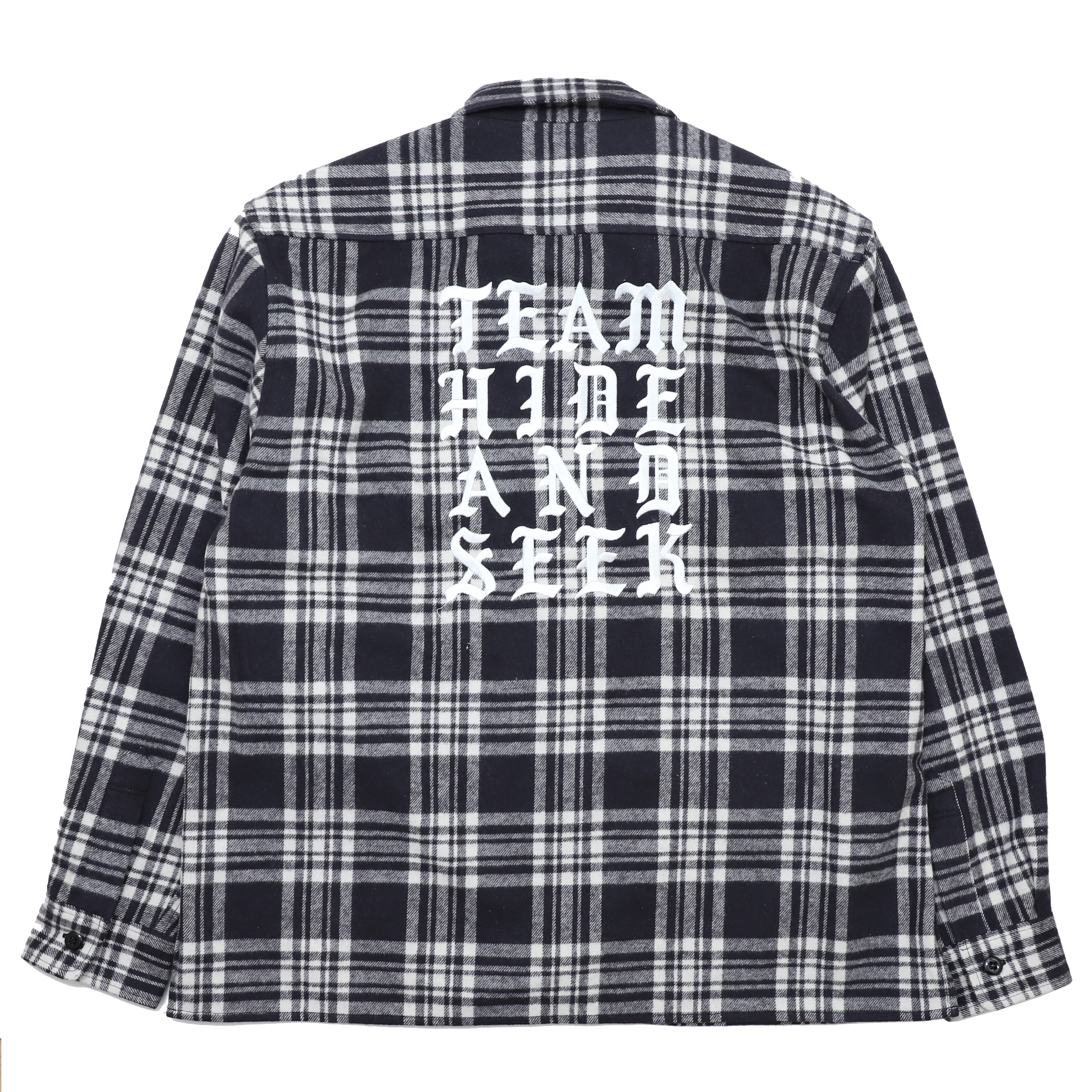 Heavy Flannel Shirt (BLACK CHECK)/ HIDEANDSEEK