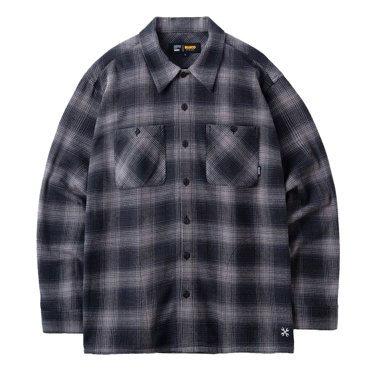 Ombre Check Flannel Shirt / BLUCO - PEDESTRIAN