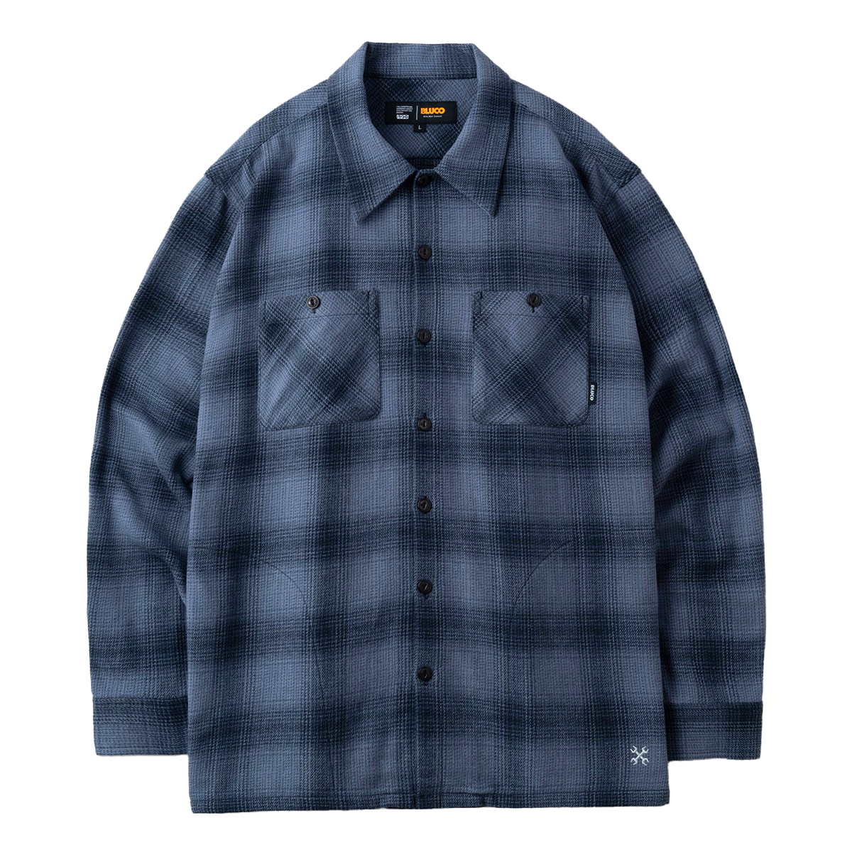 Ombre Check Flannel Shirt / BLUCO - PEDESTRIAN