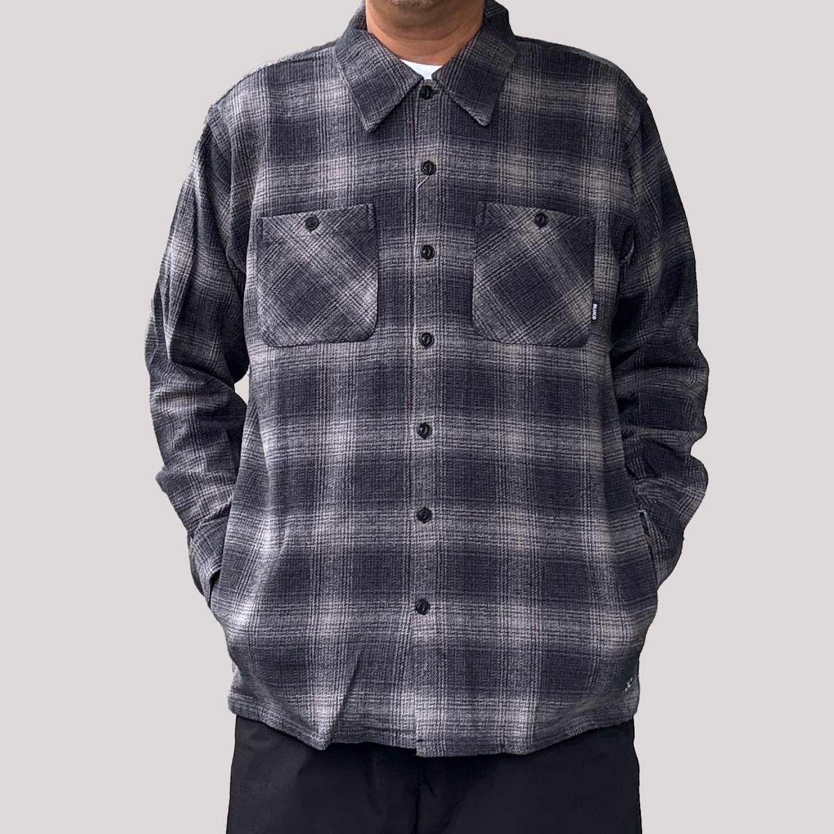 Ombre Check Flannel Shirt / BLUCO - PEDESTRIAN