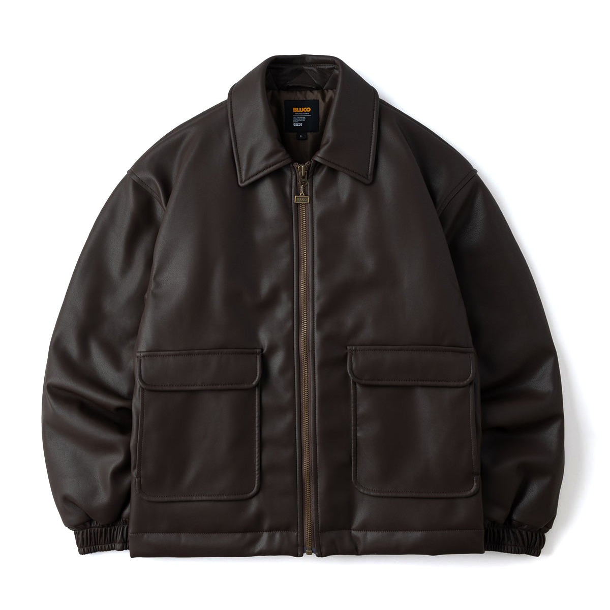 Synthetic Leather Bomber Jacket / BLUCO - 画像 (2)